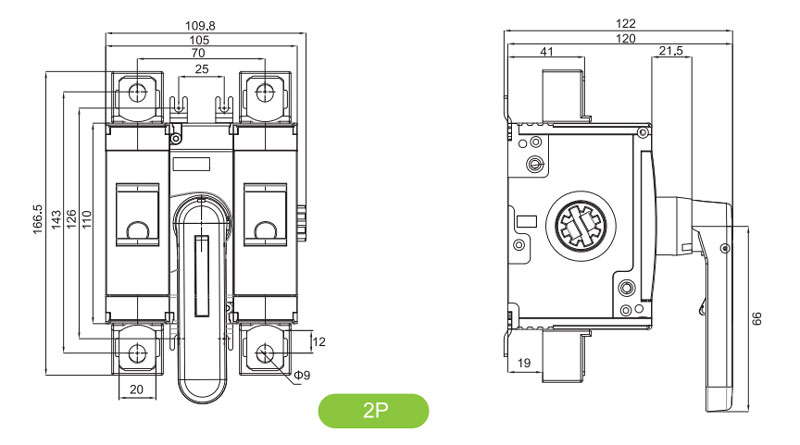 Interrupteur de déconnexion de charge SGL8N-2